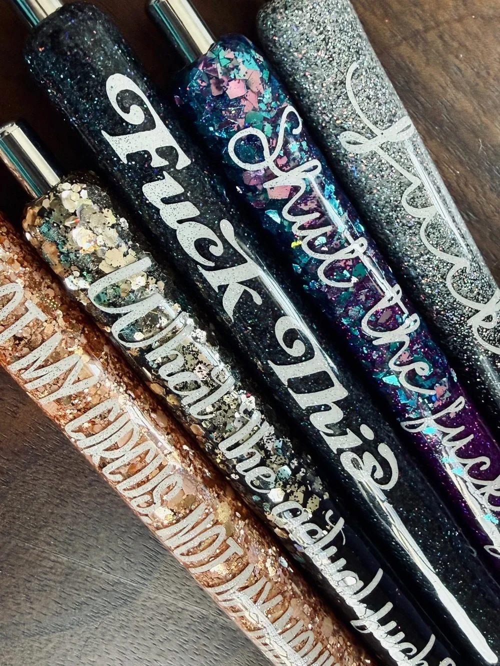 Snarky Fuckery Glitter Pens - custom - personalized - fun gifts
